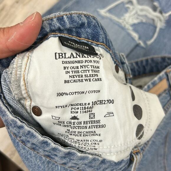 Blank NYC Women’s 31 The Baxter Ribcage Distressed Straight Leg Jeans NEW - Picture 9 of 9